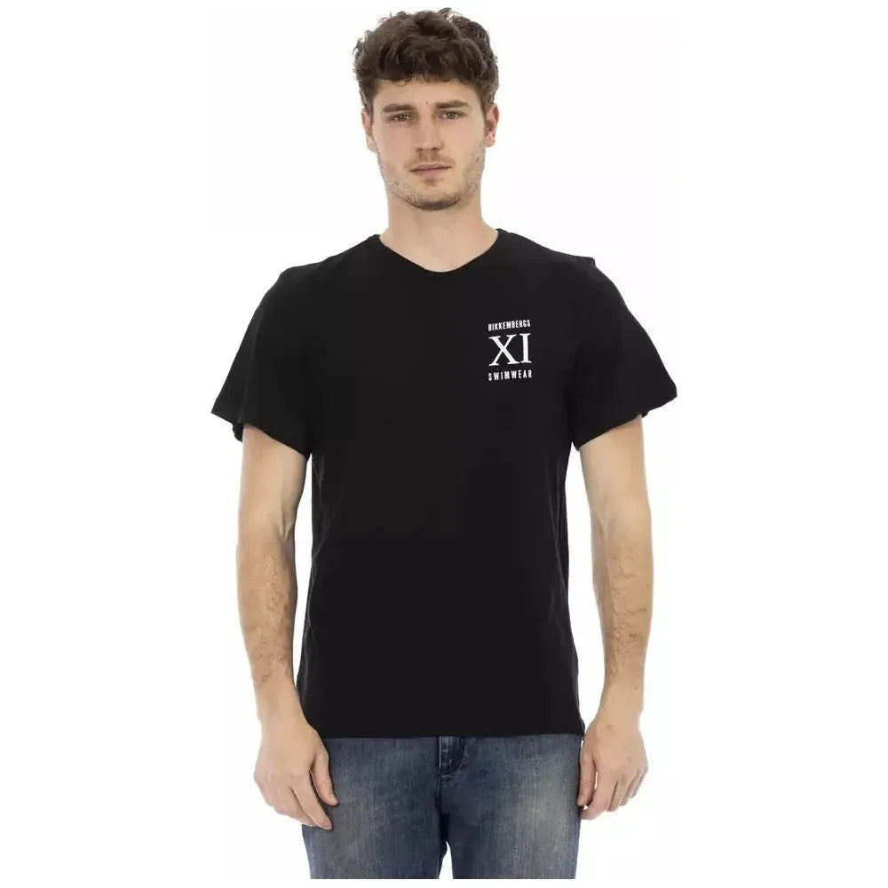 Bikkembergs Black Cotton Men's T-Shirt BI-22063-S