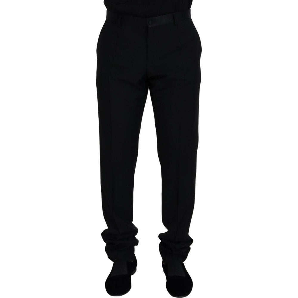 Dolce & Gabbana Black Wool Chino Formal Pants PAN73336 - 54