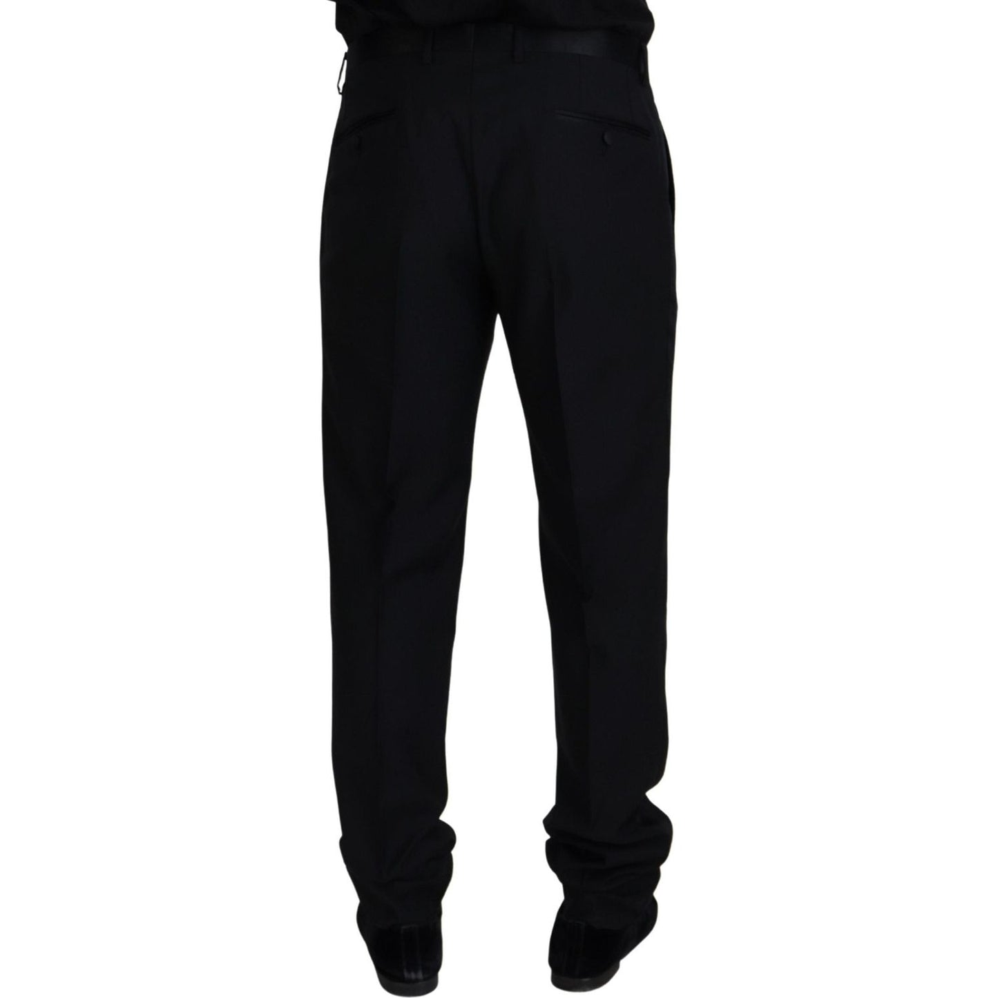 Dolce & Gabbana Black Wool Chino Formal Pants PAN73336 - 54