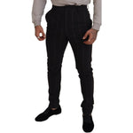 Dolce & Gabbana Black Wool Chino Formal Men Pants PAN74313 - 48