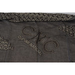 Costume National Gray Logo Knit Neck Wrap Shawl Scarf MS6868