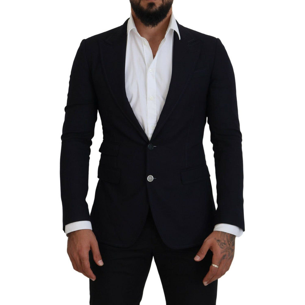 Dolce & Gabbana Black Wool Formal Taormina Blazer KOS2130- 48