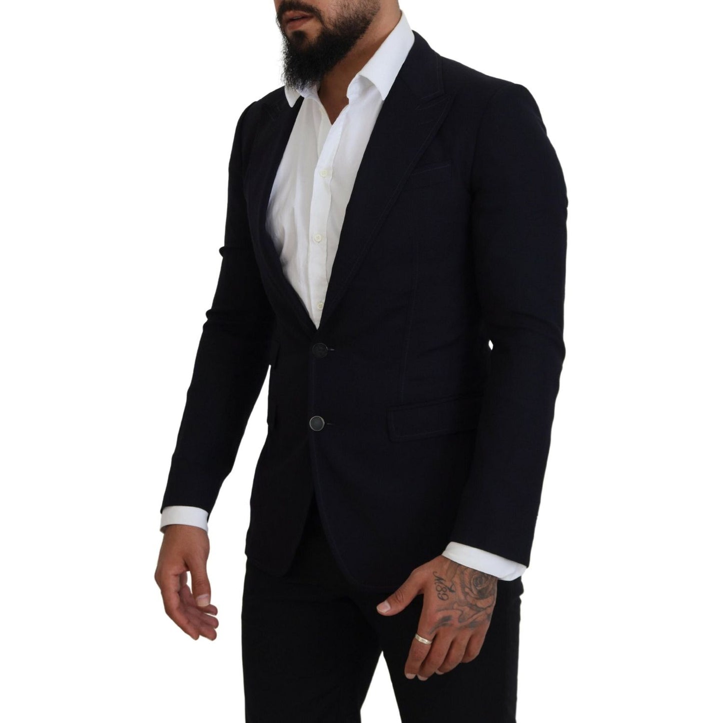 Dolce & Gabbana Black Wool Formal Taormina Blazer KOS2130- 48