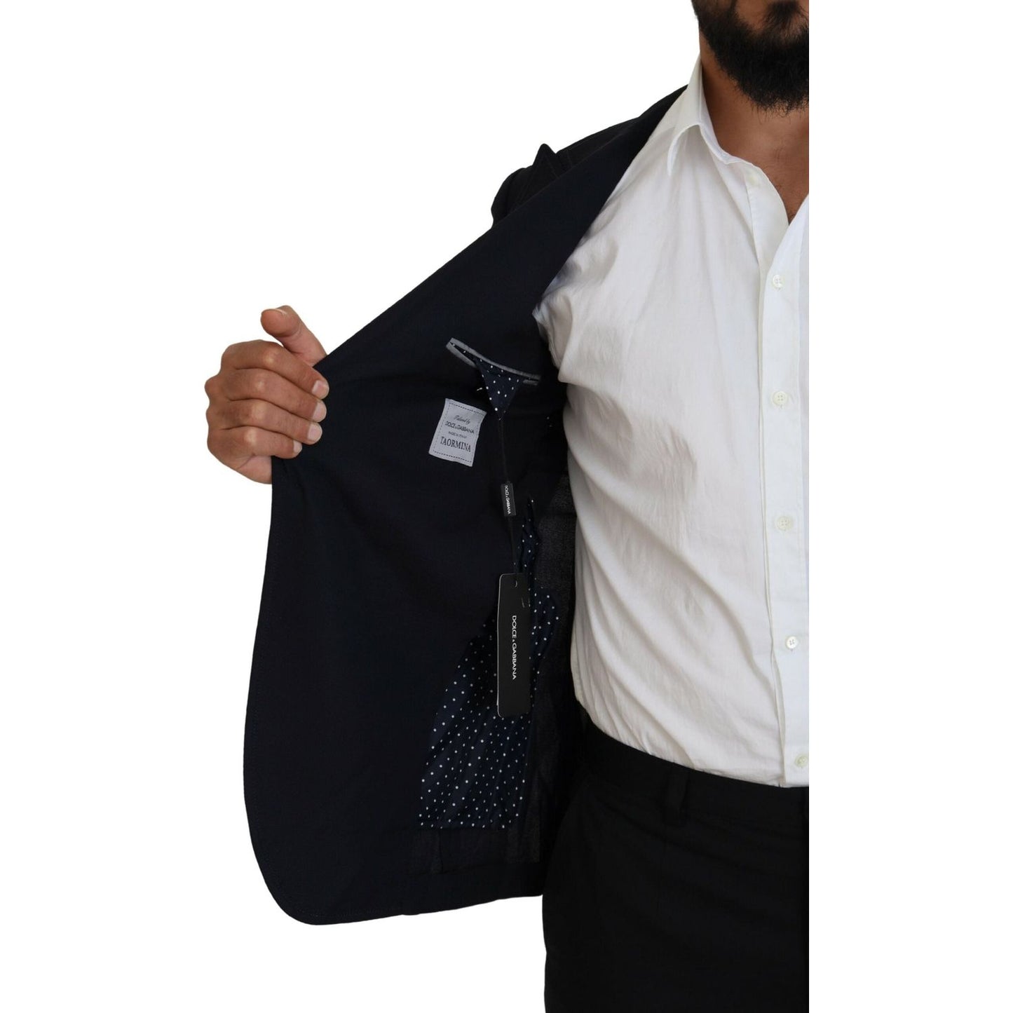 Dolce & Gabbana Black Wool Formal Taormina Blazer KOS2130- 48