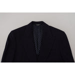 Dolce & Gabbana Black Wool Formal Taormina Blazer KOS2130- 48