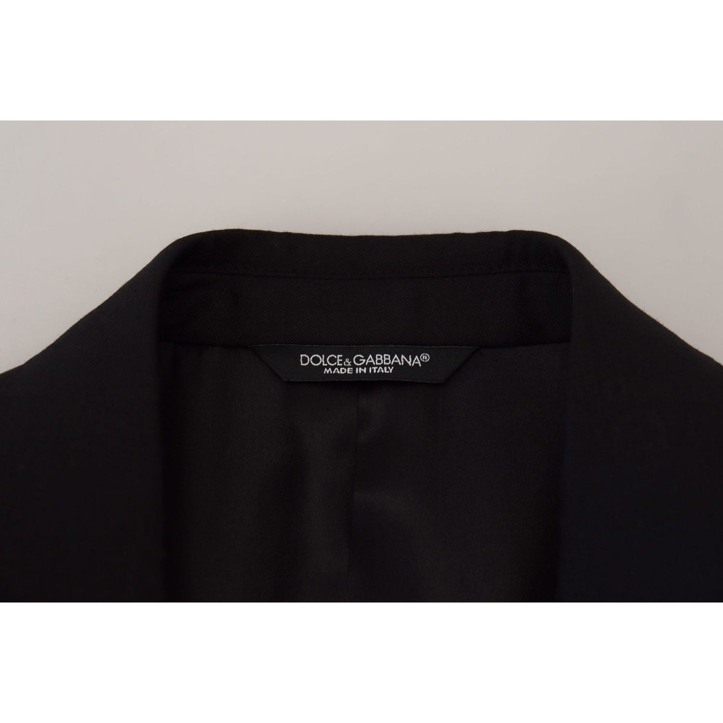 Dolce & Gabbana Black Wool Formal Coat Martini Blazer KOS2133- 44