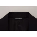 Dolce & Gabbana Black Wool Formal Coat Martini Blazer KOS2133- 44
