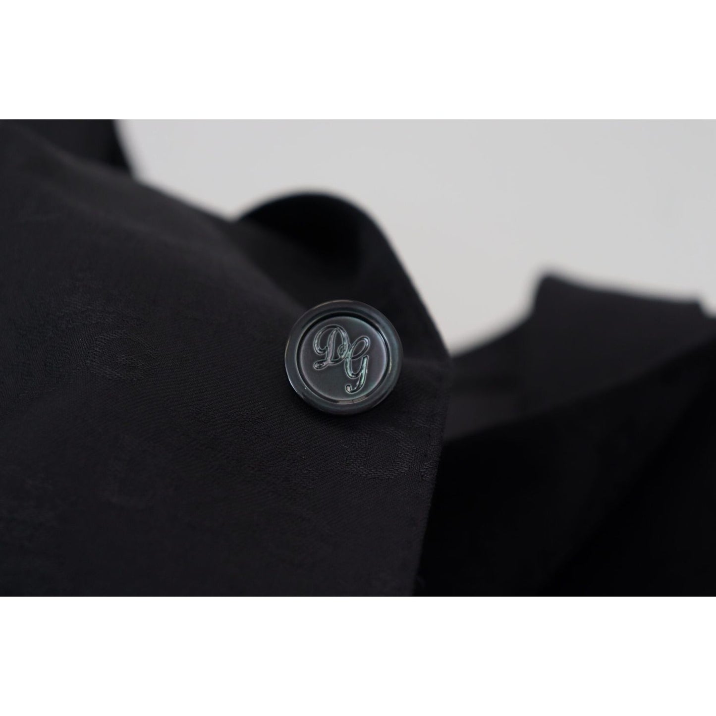 Dolce & Gabbana Black Wool Formal Coat Martini Blazer KOS2133- 44