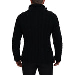 Dolce & Gabbana Black Wool Knit Button Cardigan Sweater TSH83649 - 44