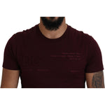 Dolce & Gabbana Maroon Printed Short Sleeves Men T-shirt TSH83682 - 42