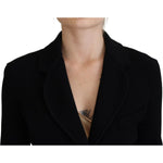 Dolce & Gabbana Black Button Cardigan Blazer Viscose Jacket JKT3553- 38