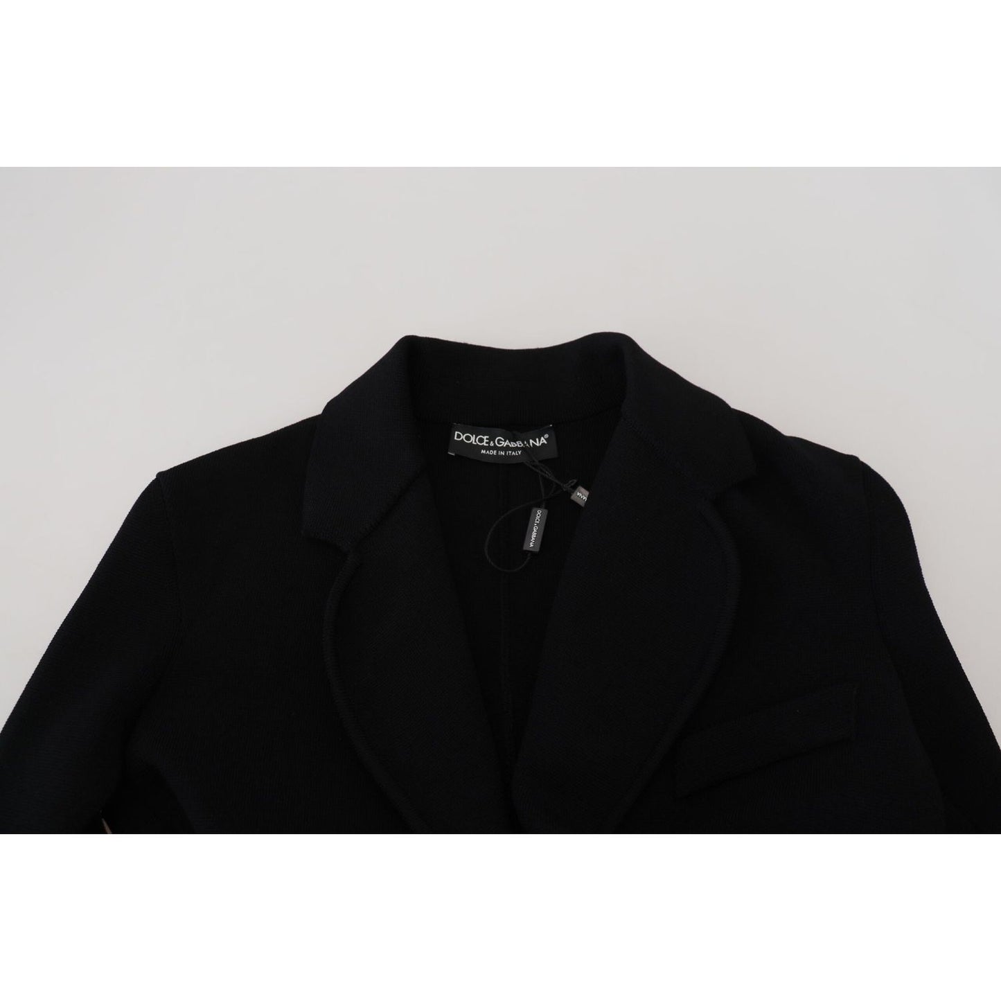 Dolce & Gabbana Black Button Cardigan Blazer Viscose Jacket JKT3553- 38