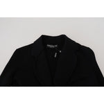 Dolce & Gabbana Black Button Cardigan Blazer Viscose Jacket JKT3553- 38