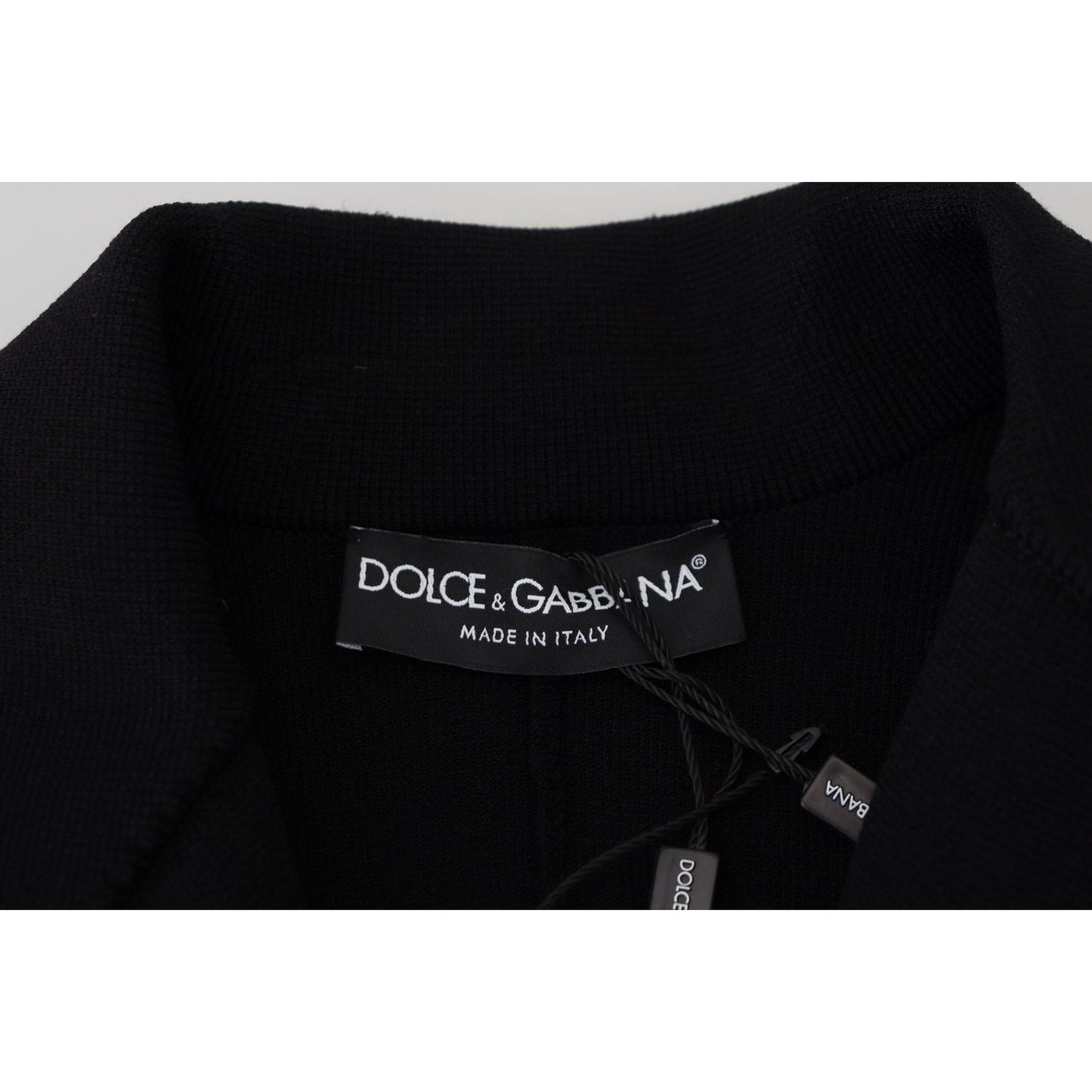Dolce & Gabbana Black Button Cardigan Blazer Viscose Jacket JKT3553- 38