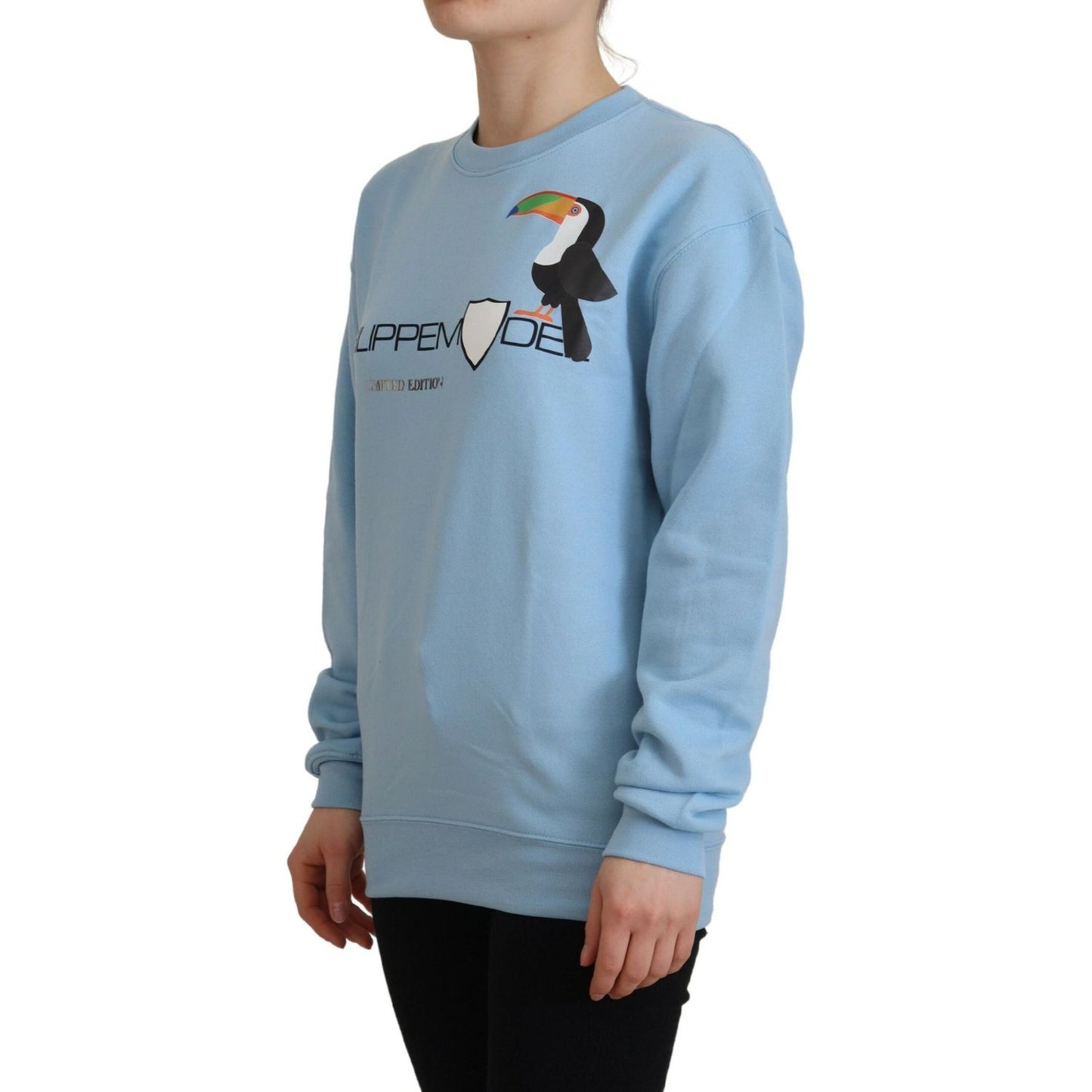 Philippe Model Light Blue Logo Printed Long Sleeves Sweater