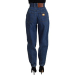 Dolce & Gabbana Blue High Waist Denim Cotton Stretch Jeans PAN74231-36