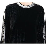Dolce & Gabbana Black Velvet Crewneck Pullover Sweater TSH83152- 38