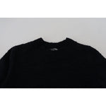 Dolce & Gabbana Black Wool Knit Crewneck Pullover Sweater TSH83691- 40
