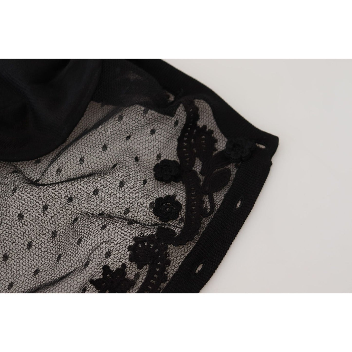 Dolce & Gabbana Black Floral Lace Button Cardigan Sweater TSH83743- 38