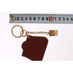 Dolce & Gabbana Brown Leather Miss SICILY Gold Finder Chain Keychain SIG15030
