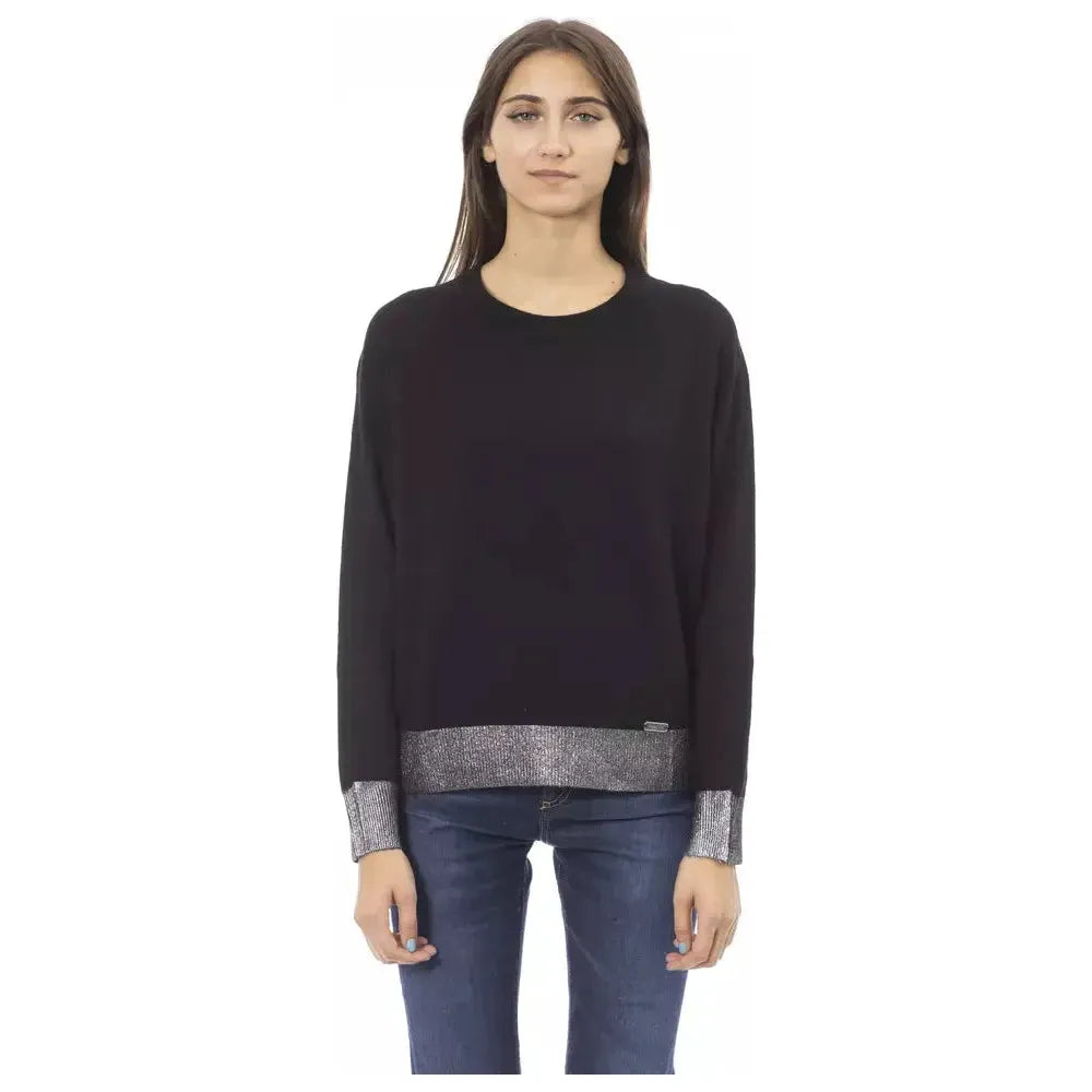 Baldinini Trend Black Wool Women Sweater BA-23654-M