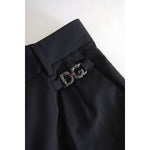 Dolce & Gabbana Black Wool High Waist Tapered Pants PAN74763-38