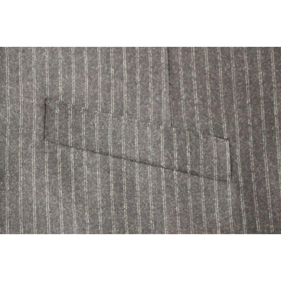 Dolce & Gabbana Gray Striped Wool Single Breasted Vest GSS12009-1