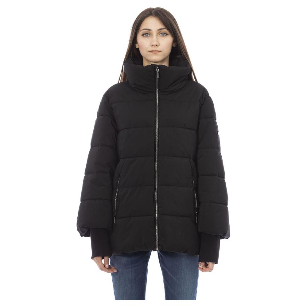 Baldinini Trend Black Polyamide Women Jacket BA-23664-3XL