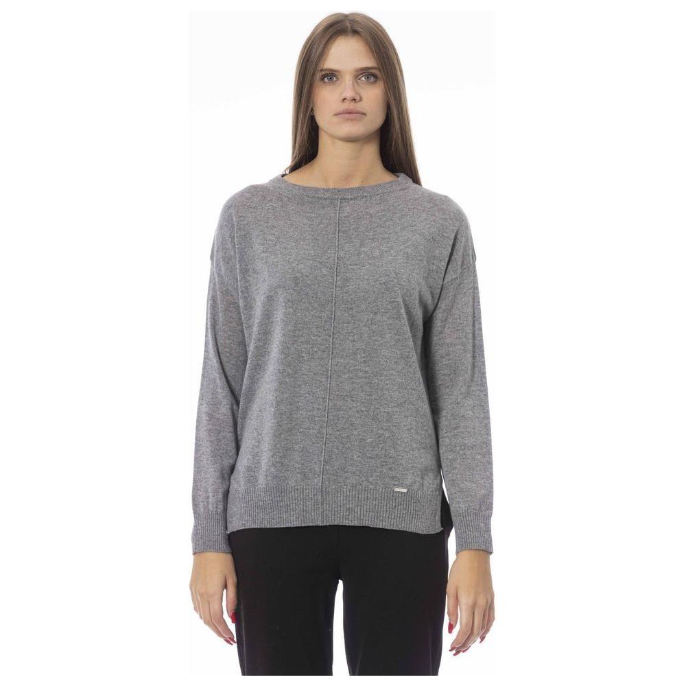 Baldinini Trend Gray Wool Women Sweater BA-23843-M