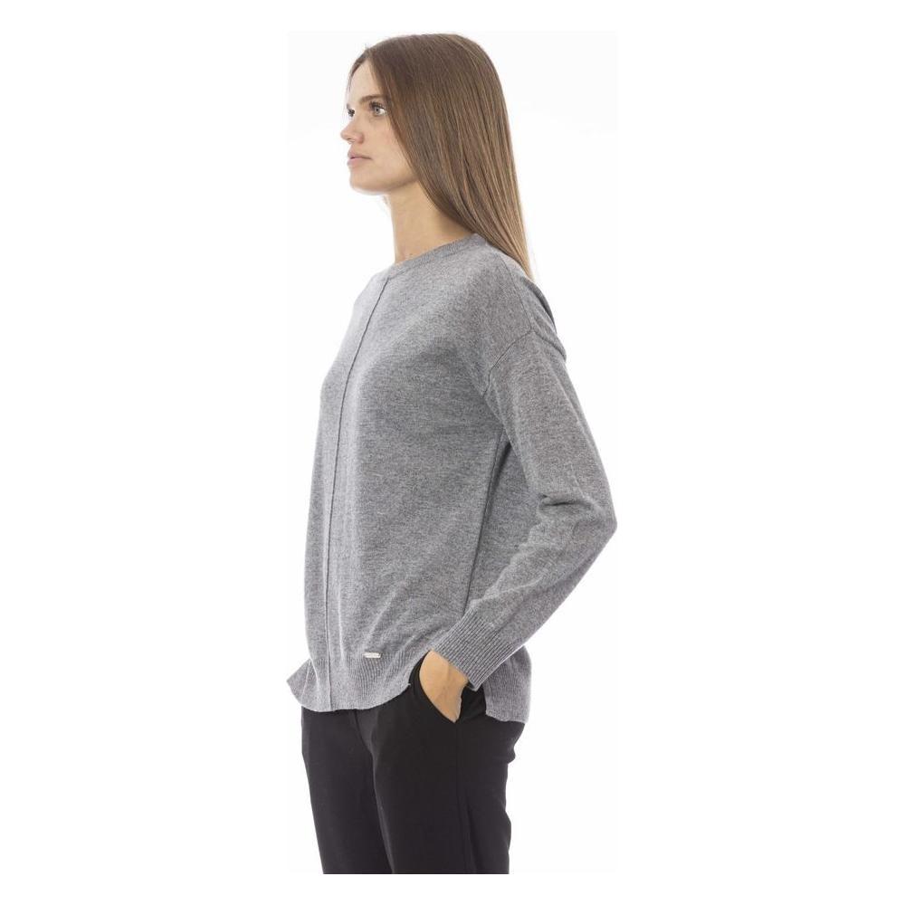 Baldinini Trend Gray Wool Women Sweater BA-23843-M