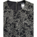 Dolce & Gabbana Black Chevron Polyester Shift Mini Dress DR28984-40