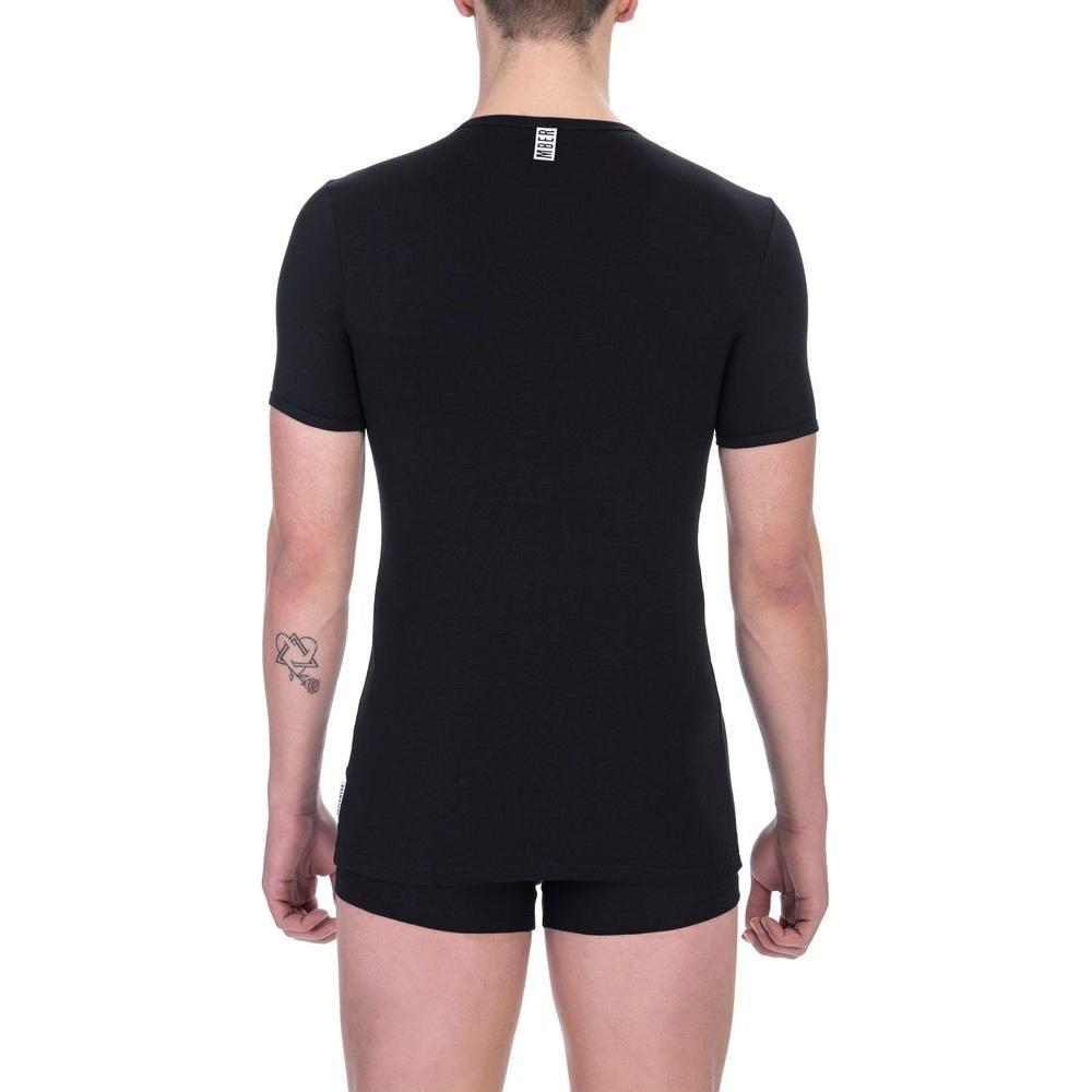 Bikkembergs Black Cotton Men T-Shirt BI-21800-S