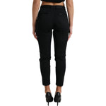 Dolce & Gabbana Black Mid Waist Skinny Cropped Pants PAN74973-40
