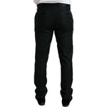 Dolce & Gabbana Black Wool Slim Fit Formal Trouser Dress Pants PAN75051-50