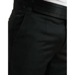 Dolce & Gabbana Black Wool Slim Fit Formal Trouser Dress Pants PAN75052-50