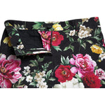 Dolce & Gabbana Black Floral Print Mid Waist Cropped Pants PAN74948-40