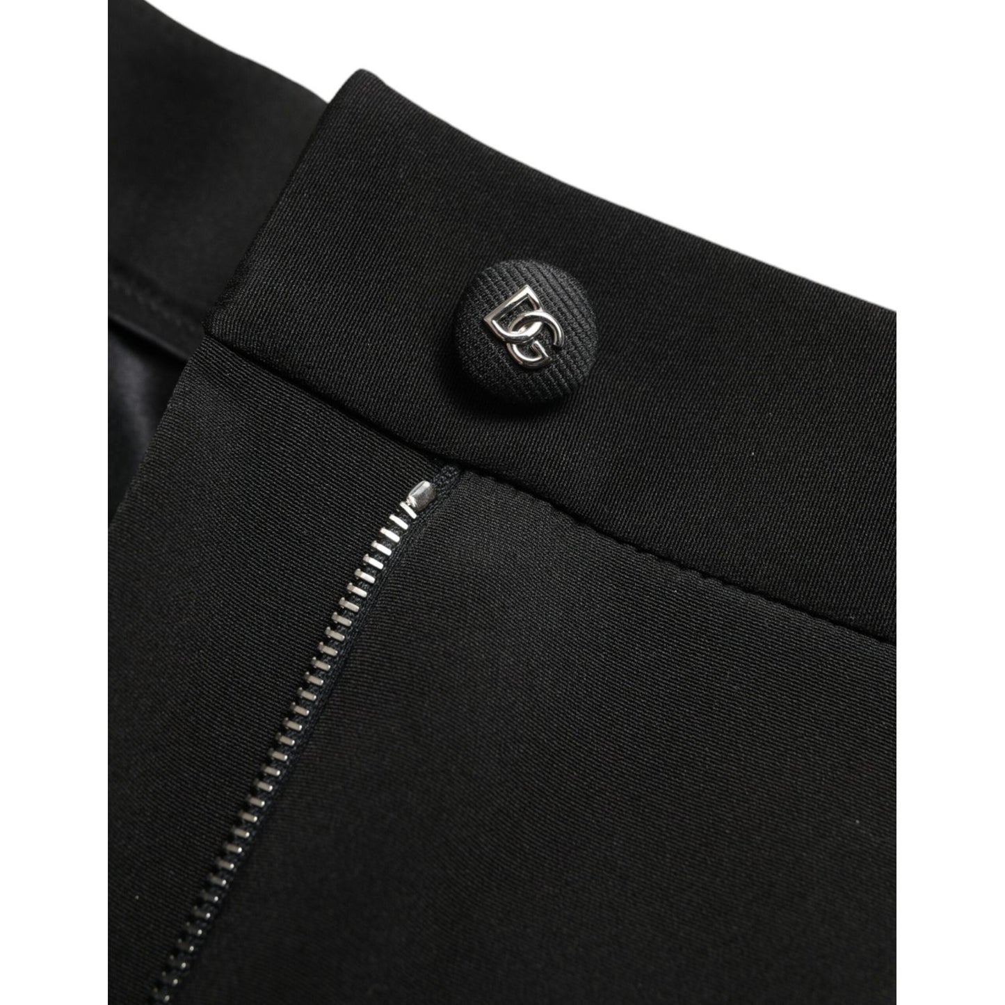 Dolce & Gabbana Black Wool Stretch High Waist Skinny Pants PAN74963-40