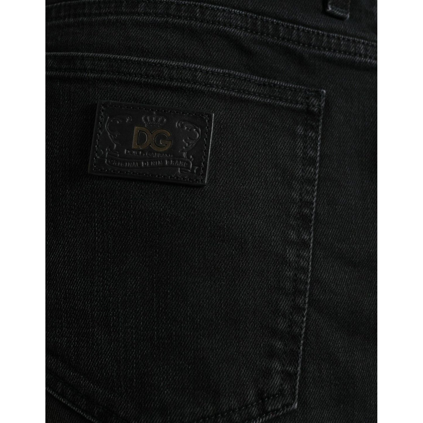 Dolce & Gabbana Black Cotton Stretch Bermuda Denim Shorts PAN74992-58
