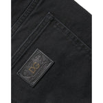 Dolce & Gabbana Black Cotton Stretch Bermuda Denim Shorts PAN74992-58