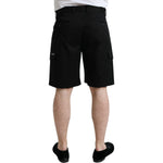 Dolce & Gabbana Black Cotton Stretch Cargo Bermuda Shorts PAN74995-54