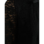 Dolce & Gabbana Black STAFF Blouse Floral Lace Nylon Top TSH84236-42