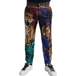 Dolce & Gabbana Multicolor Tiger Cotton Loose Denim Jeans PAN75040-44