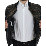 Dolce & Gabbana Black Sequined Goatskin Jacket SIG12189-1