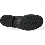 Dolce & Gabbana Black Stable Fur Derby SAN PIETRO Dress Shoes MV5533-42