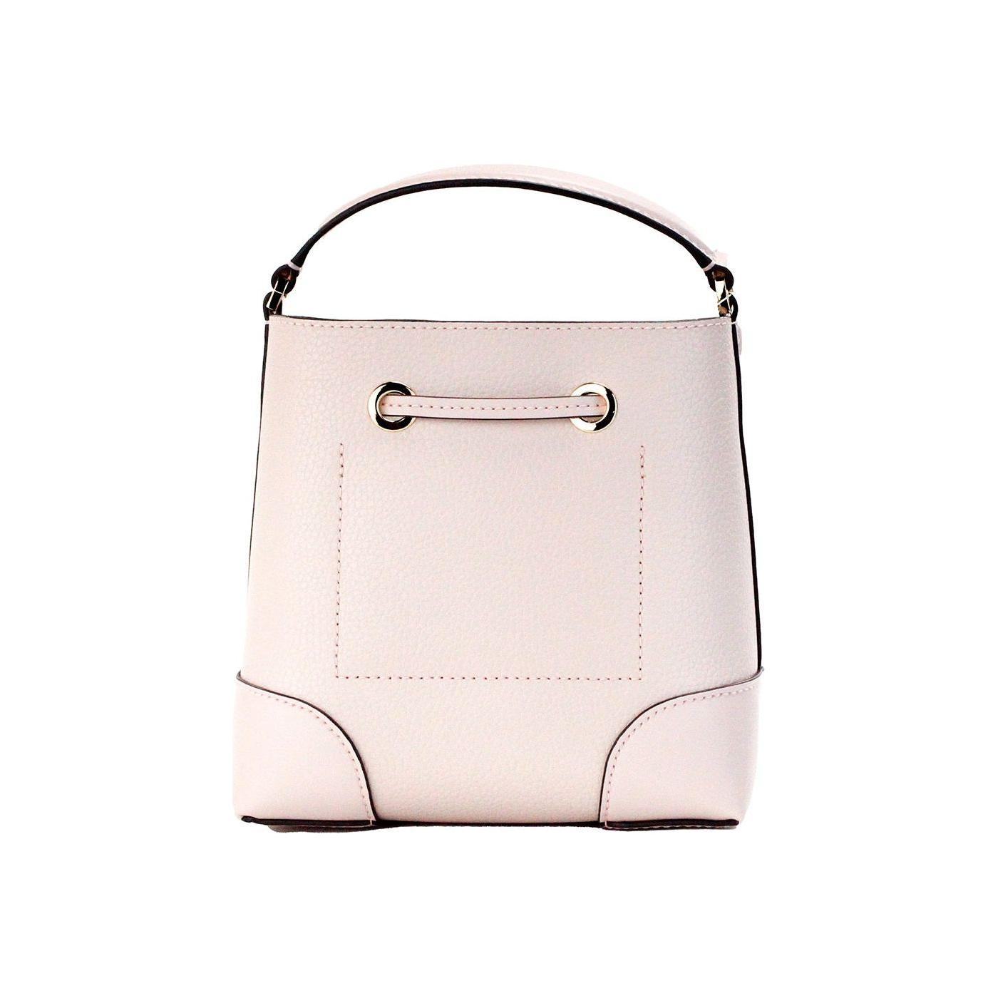 Michael Kors Mercer Small Powder Blush Pebble Leather Bucket Crossbody Bag Purse 28592