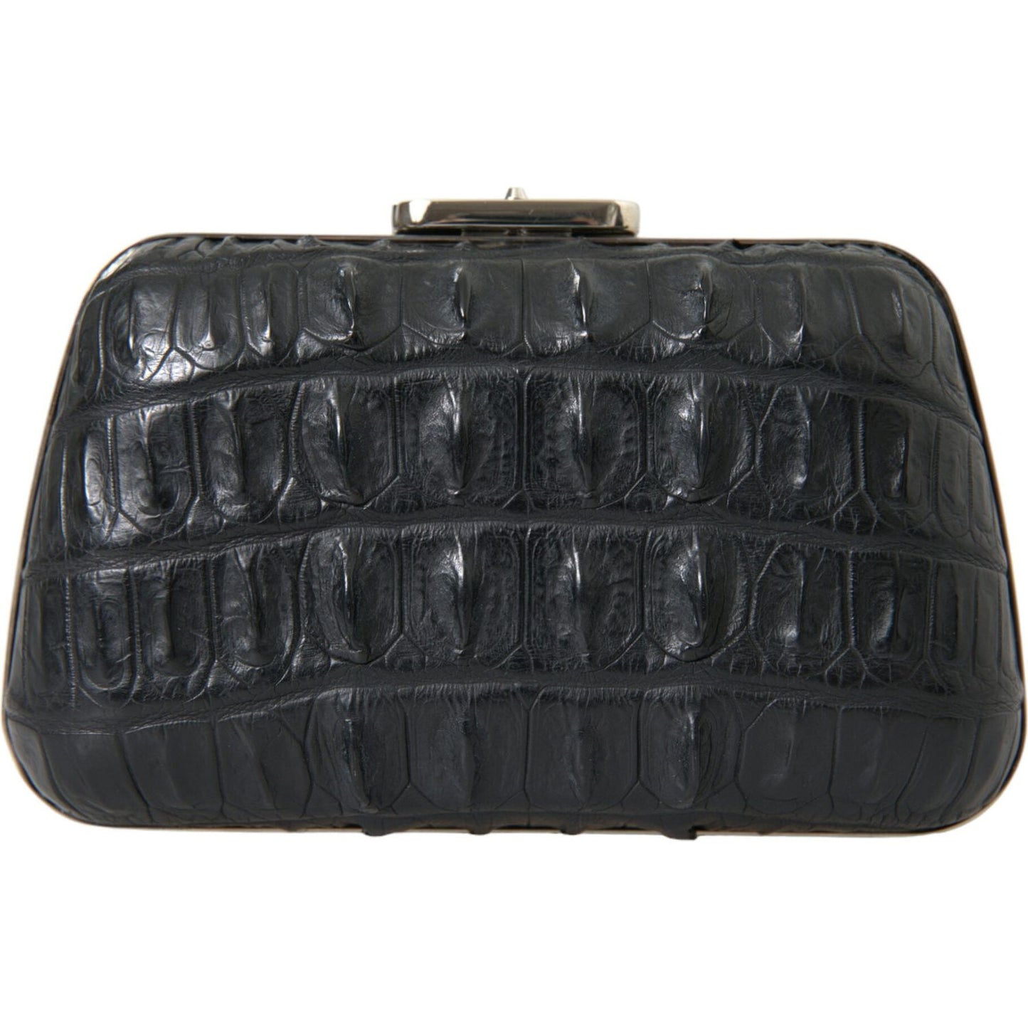 Balenciaga Black Exotic Skin Leather Shoulder Crossbody Box Clutch Bag BAG1169