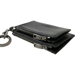 Dolce & Gabbana Black Leather Zip Logo Keyring Coin Purse Keyring Wallet SMY101292