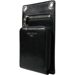 Dolce & Gabbana Wallet Black Horse Leather Zip Logo Cross Body Phone Slot SMY101297