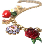 Dolce & Gabbana Gold Chain Rose Cross Strawberry Star Pendant Necklace SMY101443