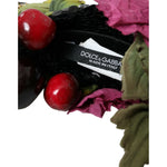 Dolce & Gabbana Red Watermelon Cherry Crystal Hairband Statement Diadem SMY101418